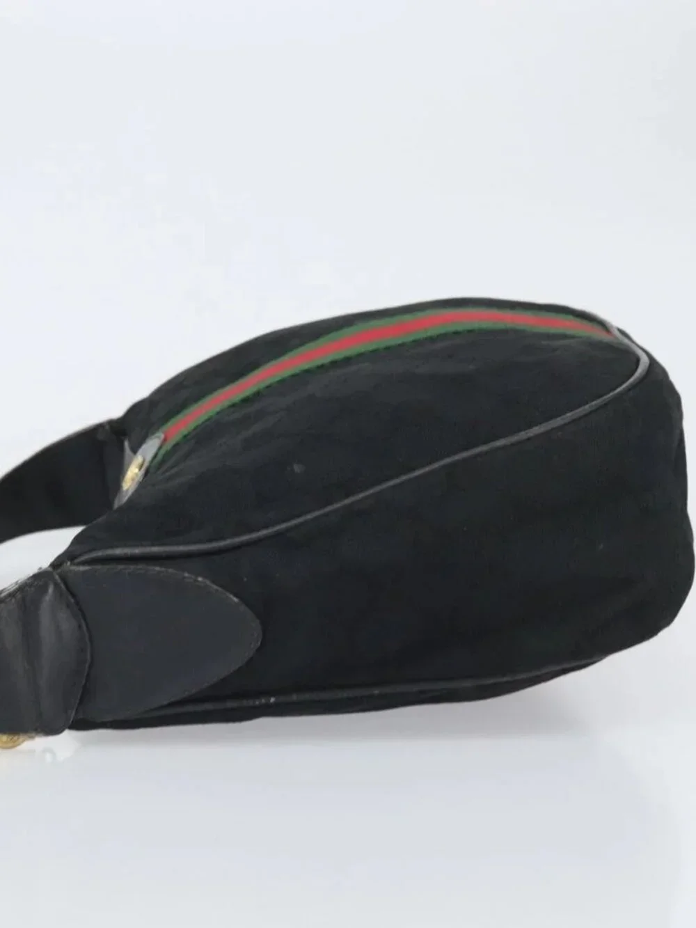 GUCCI GG Canvas Web Sherry Line Shoulder Bag Black - Picture 7 of 16
